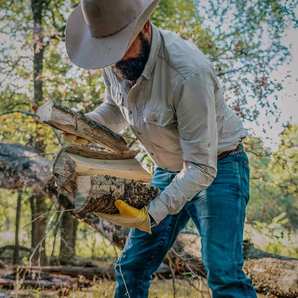 NWT Poncho Men Outdoors Long Sleeve Shirt, Size Regular M, Grey Ghost - Picture 3 of 11